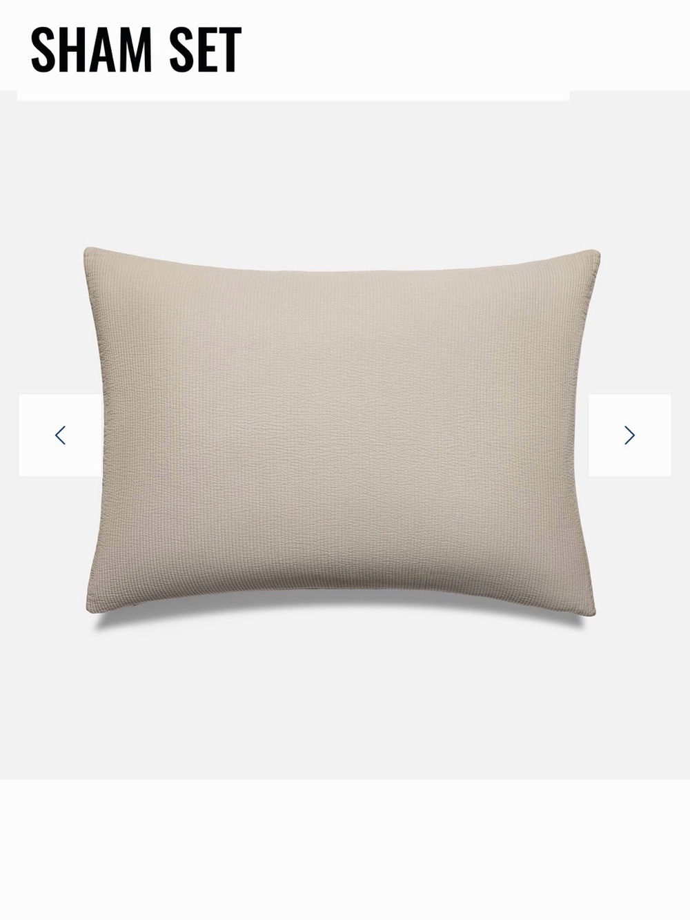 Brooklinen Ribbed Matelasse Shams in Driftwood